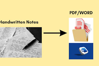 type handwritten notes into word and PDF accurately