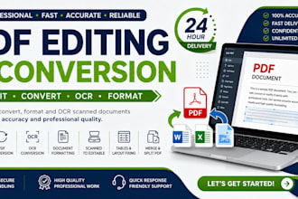 edit, convert, format PDF files and ocr scanned documents professionally