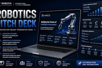create a robotics investor pitch deck, industrial automation