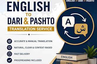 translate english to dari and pashto manually