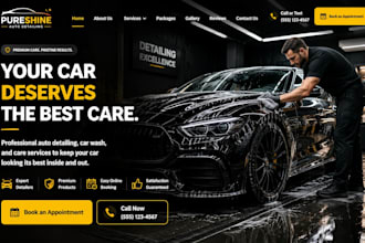 design wix auto detailing car detailing website car