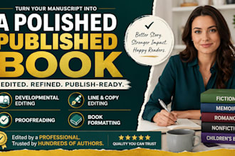 be developmental, copy and line editor, ebook editor, and  book formatter