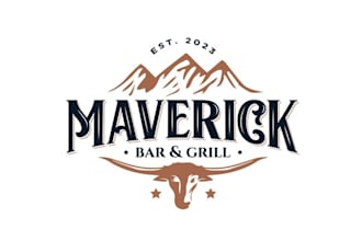 design new restaurant burgers brew logo