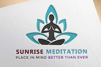 do minimalist yoga health wellness spa massage skincare fitness meditation logo