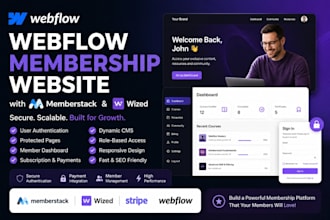 build a webflow membership website with memberstack and wized