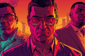 draw you in the style of gta