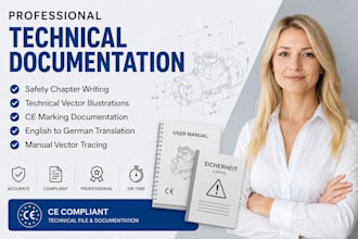 prepare ce marking documentation technical file user manual safety chapter