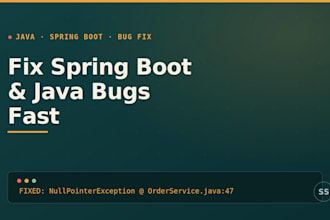 fix spring boot, java, and rest API bugs fast