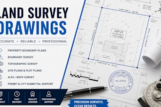 do land survey drawings, california property boundary plans, carolina surveyor