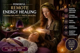 send powerful remote distant reiki energy healing chakra balance theta healing
