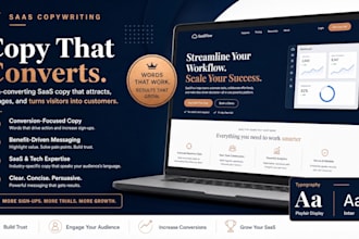 saas landing pages and product copy that converts