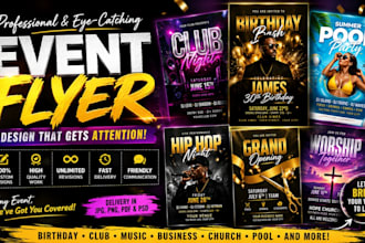 create a modern party flyer, nightclub flyer, and event flyer design