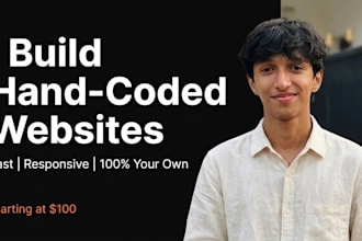 build a hand coded, fast loading website for your small business