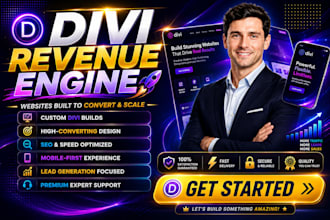 do wordpress divi website, divi theme expert, laravel, codeigniter, and blog web
