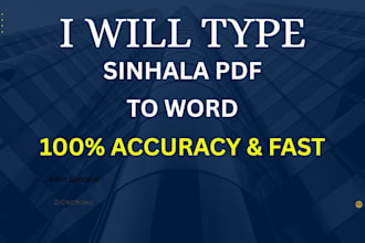 type sinhala PDF to ms word with accuracy
