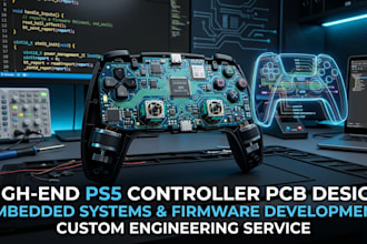 create custom pcb design, embedded systems and firmware for ps5 controller