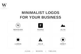 design a clean minimalist logo for your small business