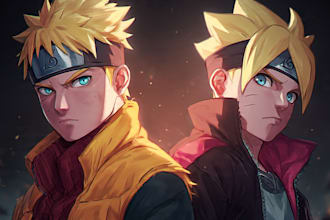 draw you as anime naruto, bnha, aot, junji ito, and more