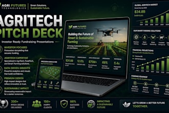 smart farming investor pitch deck, agritech presentation