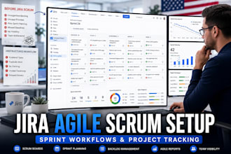 set up jira agile scrum boards and sprint workflows