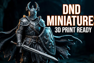 sculpt custom dnd miniatures tabletop rpg characters and stl models