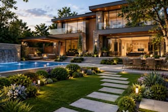 do landscape 3d modeling, rendering, master plan and outdoor visualization