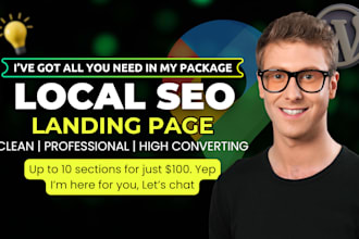 design a local SEO landing page for local businesses