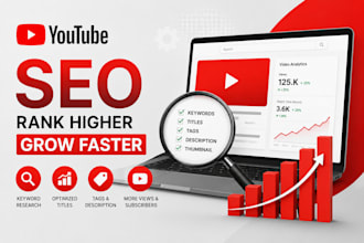 do professional youtube SEO and design custom canva posters