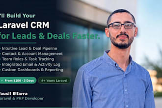 build you a laravel CRM so your team can track leads and close deals faster