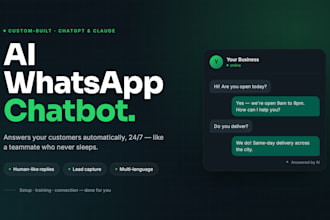 build an ai whatsapp chatbot to answer your customers automatically