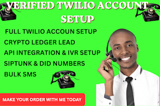setup twilio SMS, voice API, IVR, sip trunk and voip solutions