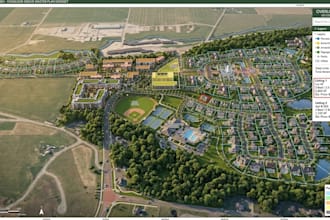 render real estate site plan plat map master plan gis property map combo