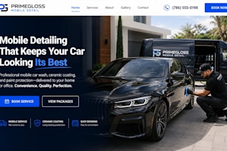 design wix auto detailing website mobile detailing ceramic coating website