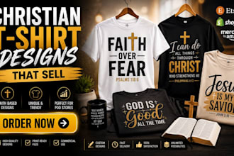 design unique christian t shirt designs with bible verses and typography