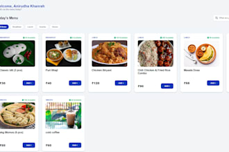 develop and deploy a fullstack website for cafe