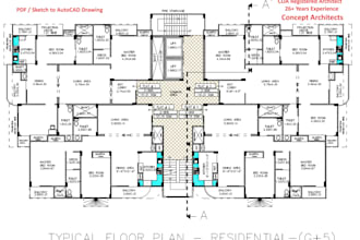 redraw PDF, sketch or image into professional autocad floor plans