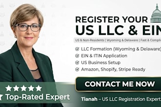 do USA llc company startups registration and ein number in wyoming delaware USA