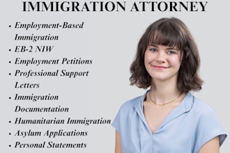 be immigration lawyer for USA visa, consultation,eb2 niw,asylum,writ of mandamus