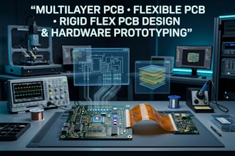 design multilayer pcb, schematic, flexible pcb and rigid flex pcb with hardware