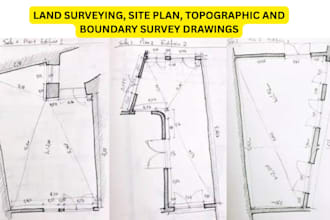 do land surveying, site plan, topographic and boundary survey drawings