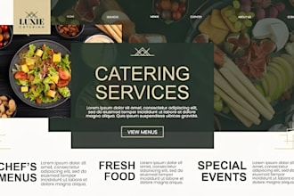 design food catering website restaurant book website food truck website