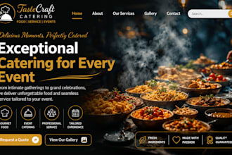 design wix catering website food service website event catering gallery website