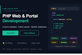 custom website and web portal development