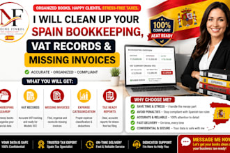 clean up your spain bookkeeping, vat record, missing invoice