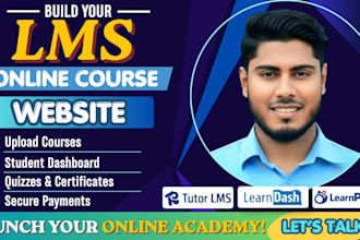 build wordpress lms website, lms online educational website, elearning website