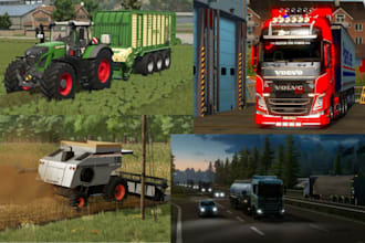 develop custom ats, ets2, truck simulator mods, farm simulator, fs22, fs25 track