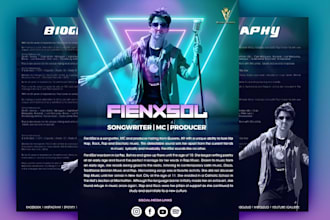 design or redesign website, dj press kit, epk, music epk, artist epk, one sheet