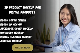 create professional ecover bundle and 3d product mockup for digital products