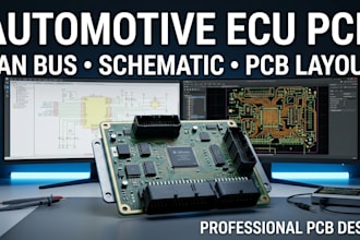design automotive ecu pcb, can bus, schematic and pcb layout