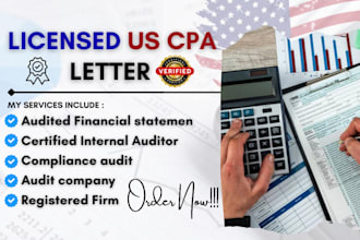 prepare annual report audited financials and verify as licensed CPA